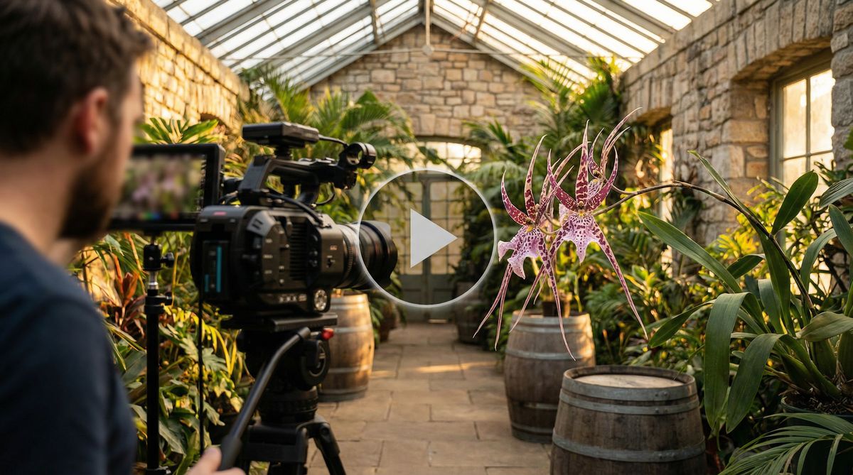 小马拉大车植物视频-珍稀兰花微距拍摄